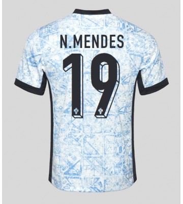 Portugal Nuno Mendes #19 Udebanetrøje EM 2024 Kort ærmer